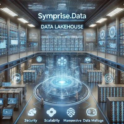 DALL·E 2024-10-11 03.22.04 - A futuristic data storage and management platform representing Symprise.data's 'Data Lakehouse.' The scene showcases a high-tech environment with vast.jpg