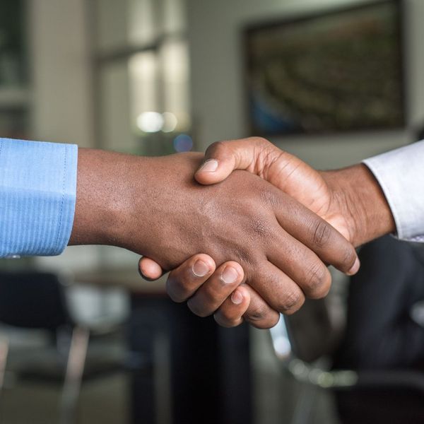 Handshake. Handshake.