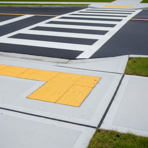 ADA compliant curb ramp crosswalk visibility santa cruz