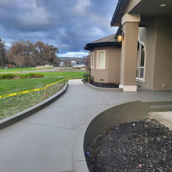 Concrete walkway.