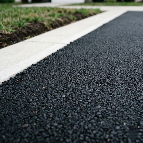 Close-up of professional asphalt paving texture demonstrating the high-grade materials used by our expert crews.