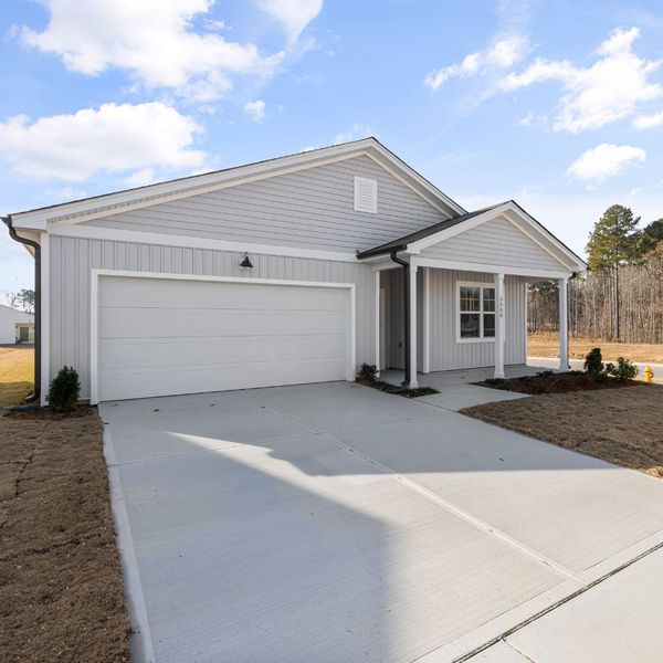 Concrete driveway.