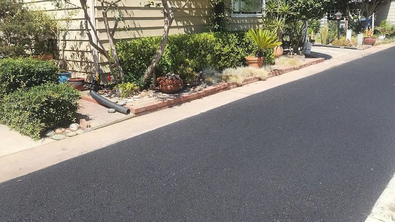 Concrete driveway.
