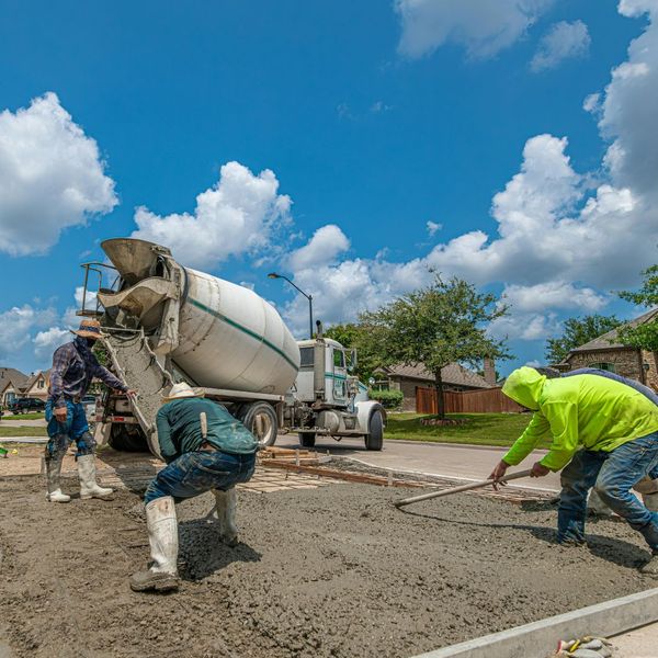 Concrete pouring.