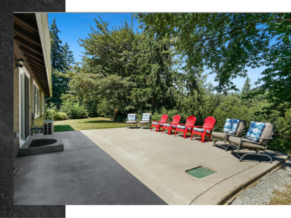Residential concrete patio