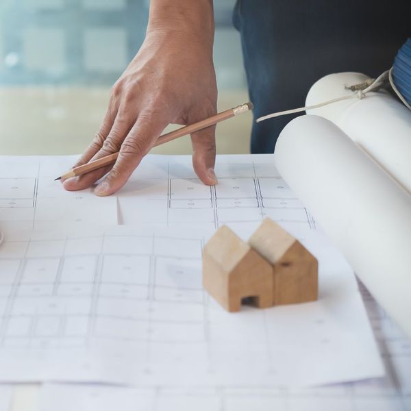 Building blueprints.