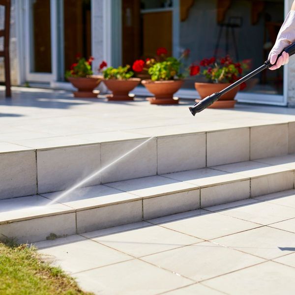 concrete being pressure washed Understanding the Benefits of Sealing Your Residential Concrete (4).jpg