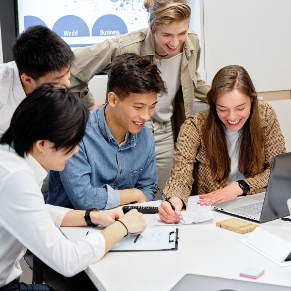 employees discussing at a meeting