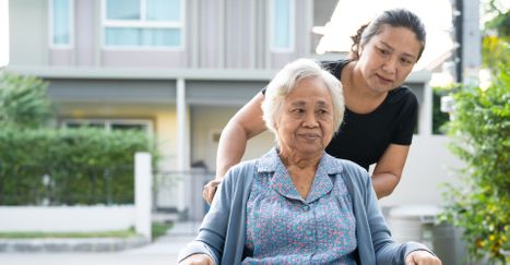 caregiver with parent