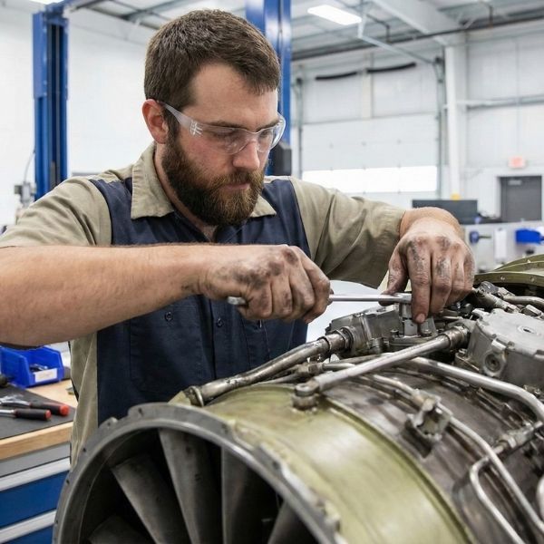 skilled engineer working on a complex project