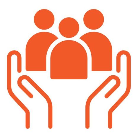 image of people on top of caring hands
