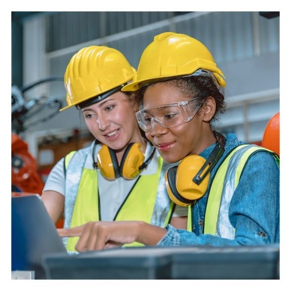 skilled trade workers working with robotics