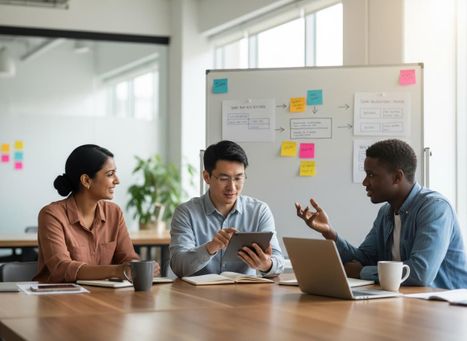 Diverse Team Collaborating in a Meeting