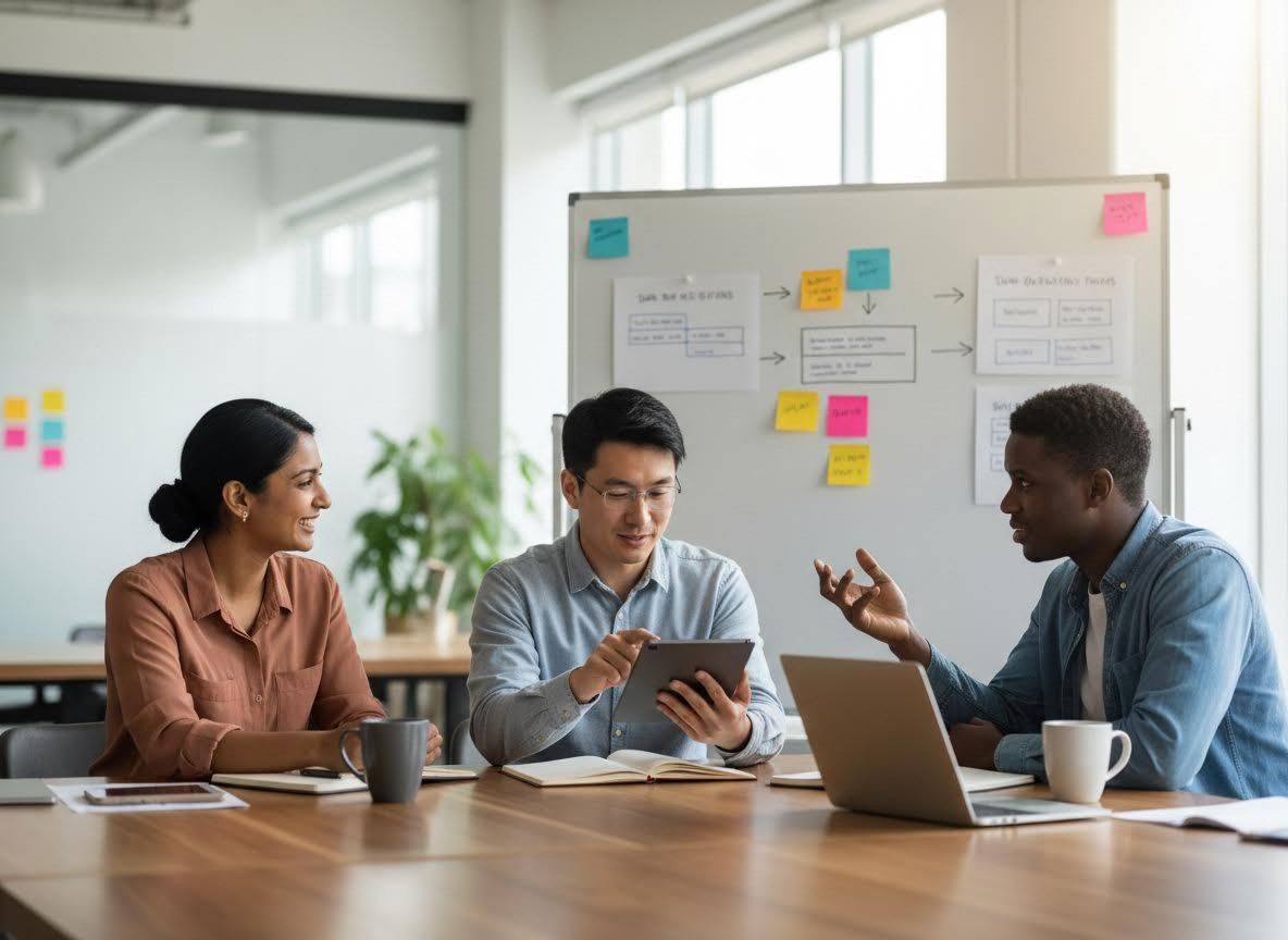 Diverse Team Collaborating in a Meeting