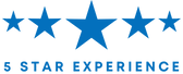 blue colour five star logo