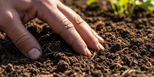 hand in soil