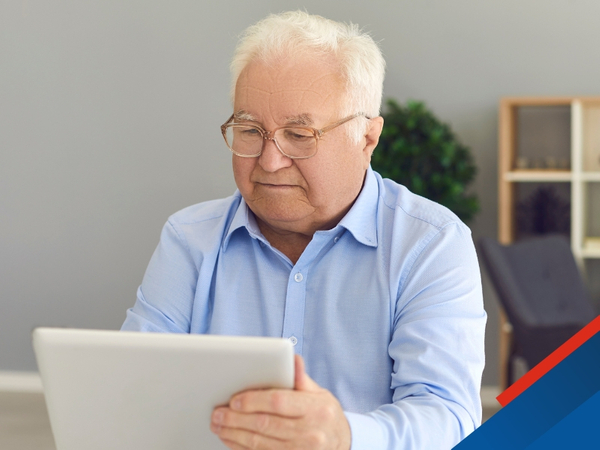 image of a senior looking at medicare