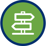 direction sign icon