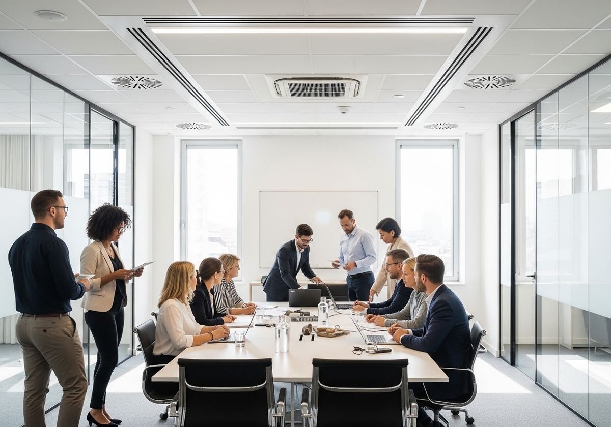 Modern Business Meeting in a Bright Conference Room