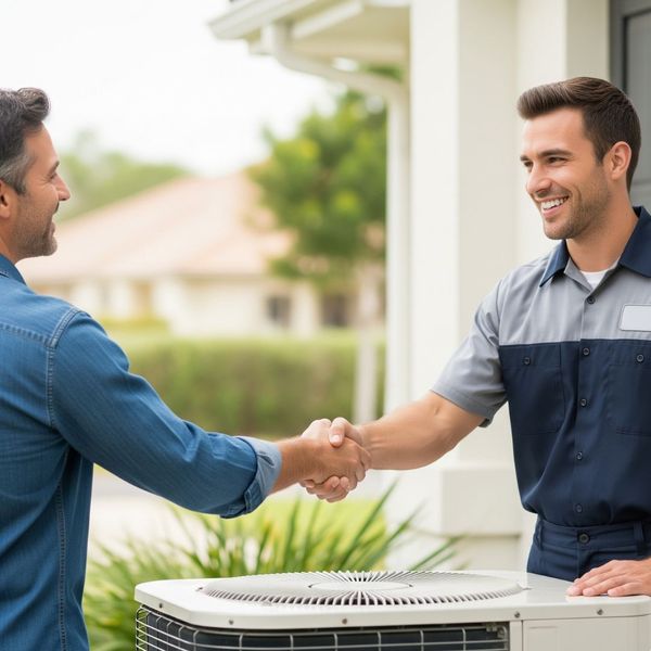 ac tech and homeowner ac tech and homeowner