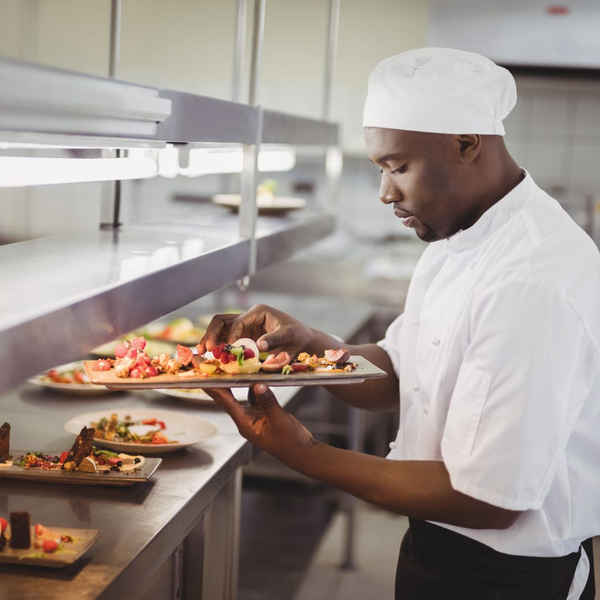 chef making a beautiful meal