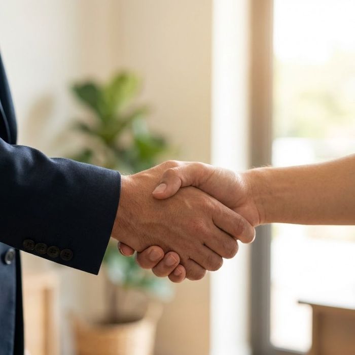 Professional handshake between attorney and client symbolizing lifelong legal partnership.