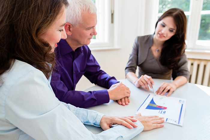 An older couple planning their estate