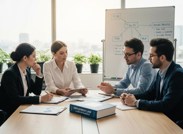 Business Professionals Discussing Employment Law