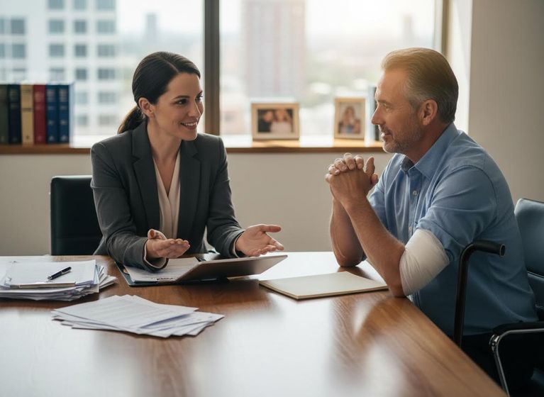 Professional Woman Consulting with a Male Client