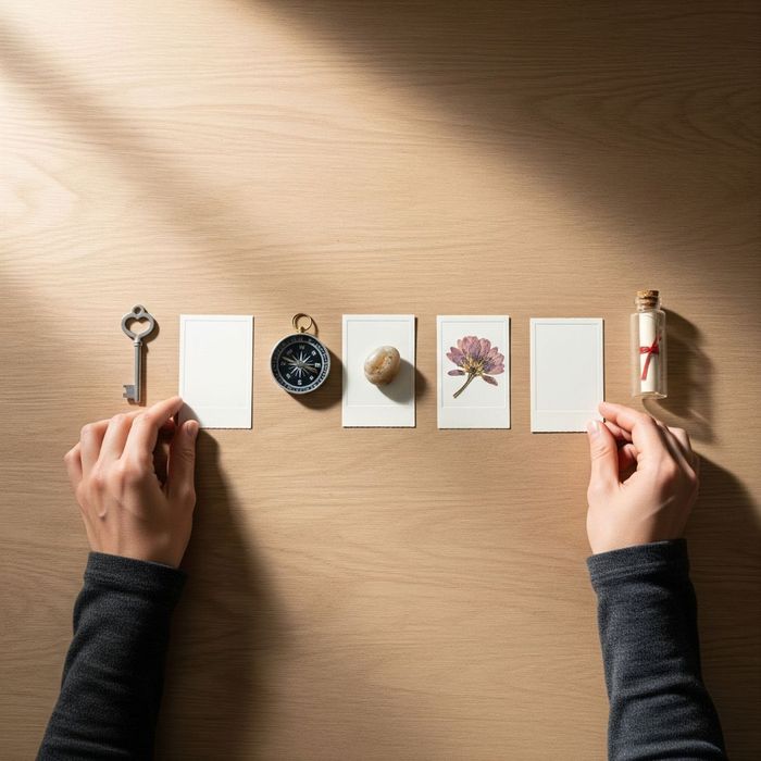 Person collecting valuble items
