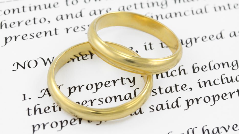 Two rings on marital contract