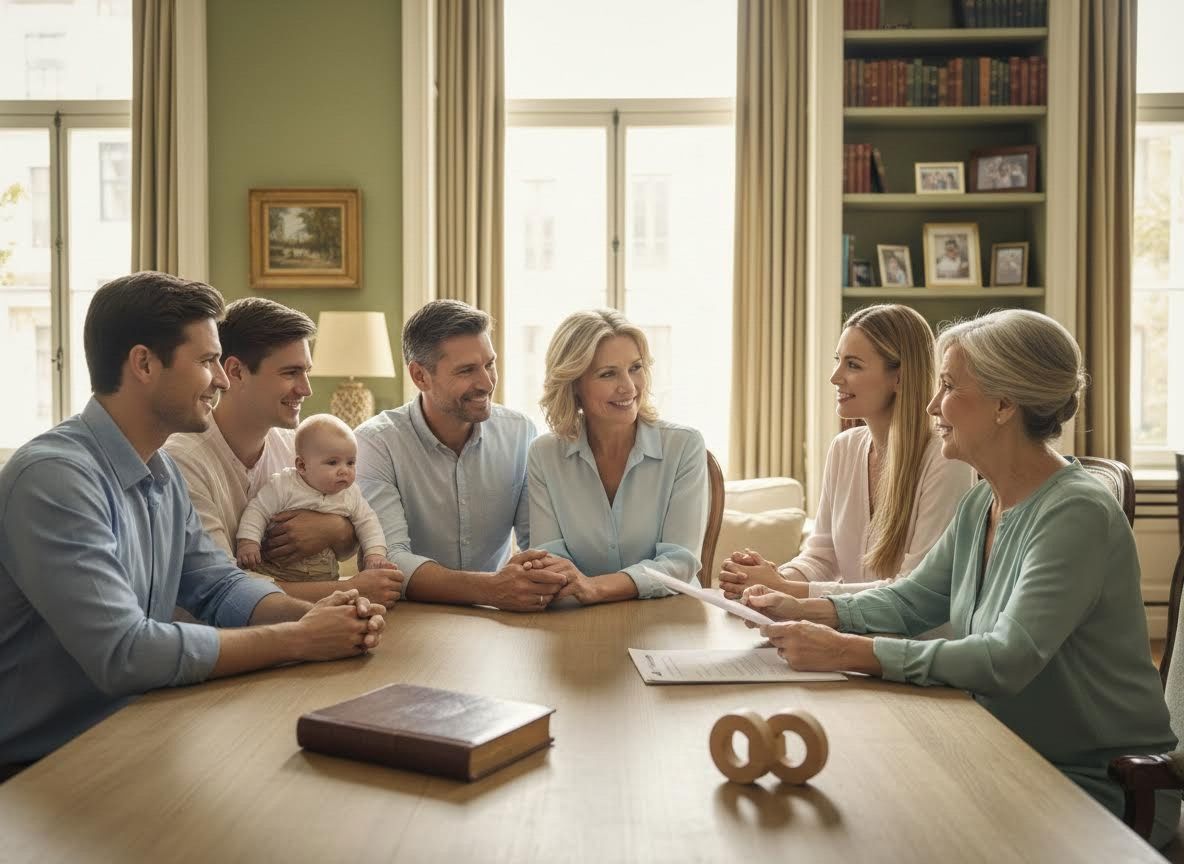 Multi-Generational Family Meeting at Home