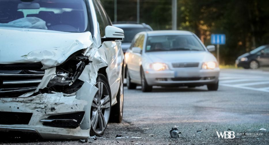 car accident on a road