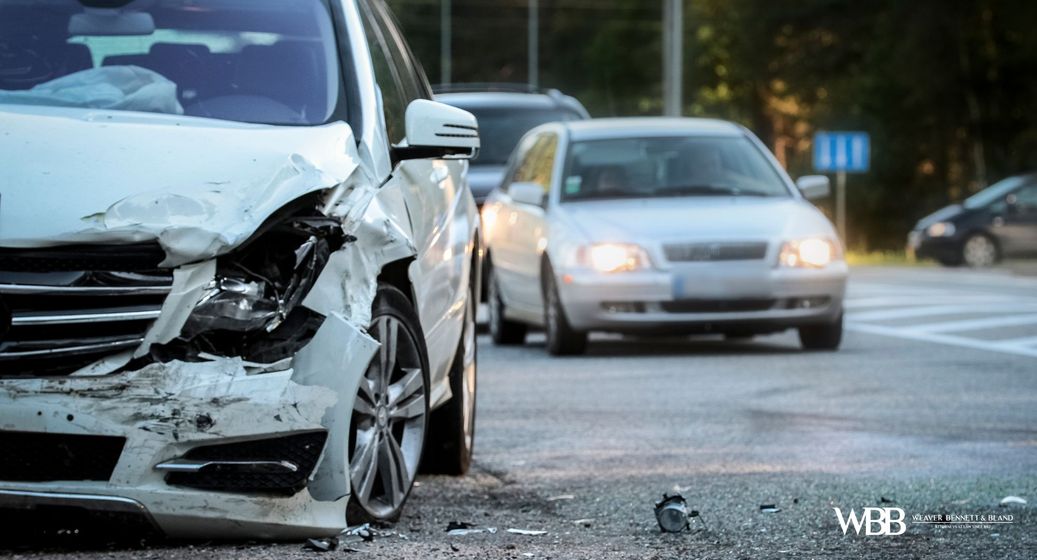car accident on a road