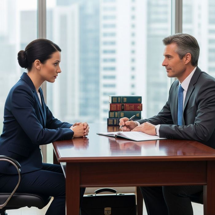 Lawyers talking
