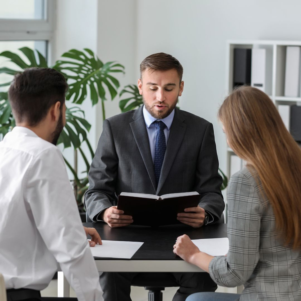 couple consulting lawyer