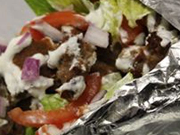 Alt Image Tag: image of a gyro from Pizza Casbah