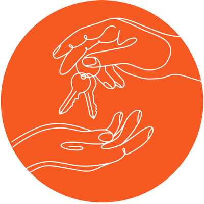 hands with keys icon