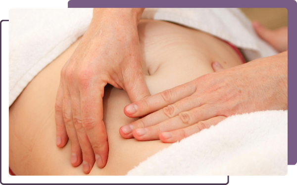 gentle hands on tummy