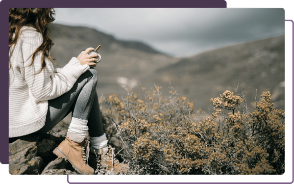 woman relaxing outdoors