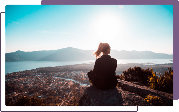 woman relaxing in nature