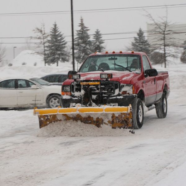 truck plowing snow