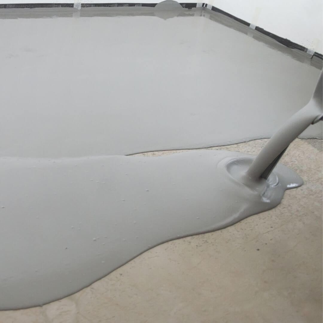 epoxy flooring being poured