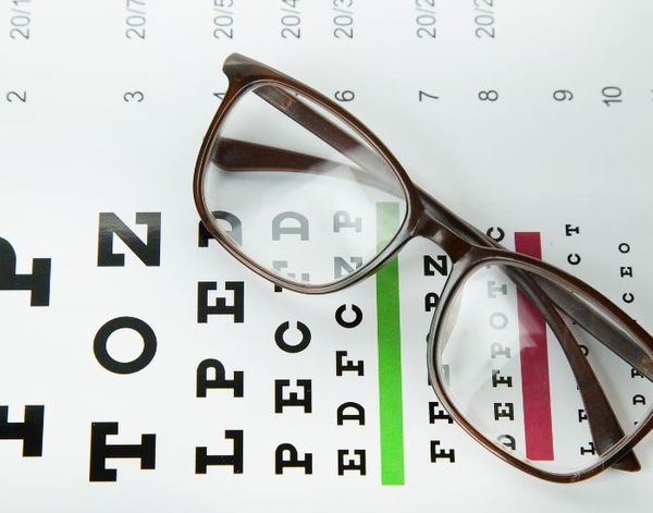 eye test and glasses