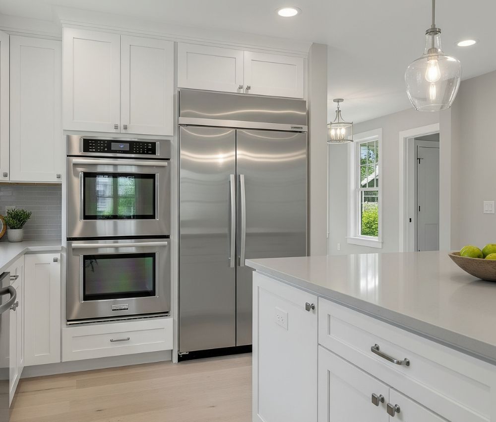 A stunning, modern kitchen with quartz countertops Waxhaw Custom Home Builders (2).jpg