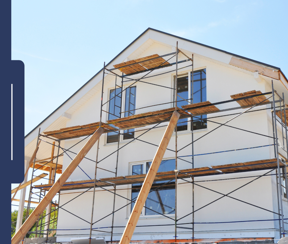 A house being renovated