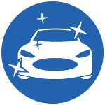 Icon of a newly cleaned car