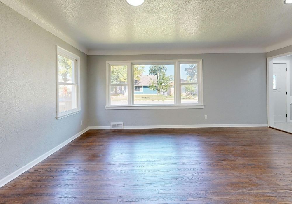 Custom hardwood refinished residential floor