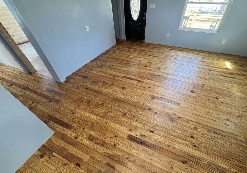 Stunning hardwood floor installation in a home