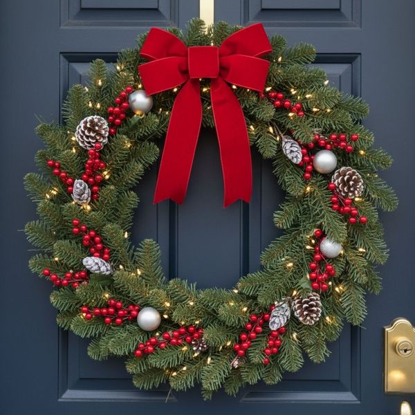 wreath on doorway 
